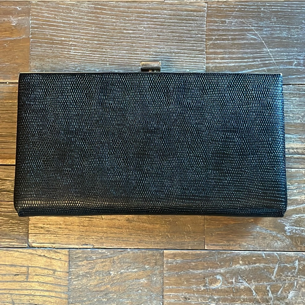 Vintage Shirl Miller Reptile Skin Frame Clutch🖤